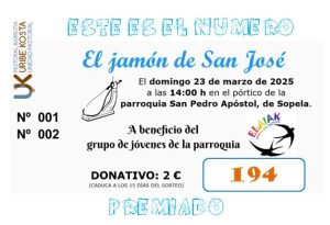 Lee más sobre el artículo Rifa Jamón de San José 2025